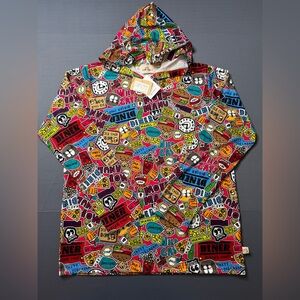 Mof manul size medium-large japanesse collage graffiti hoodie
